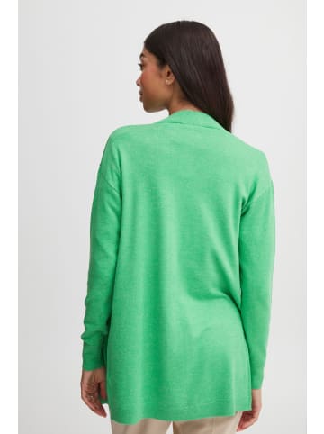 b. young BYMMPIMBAH LONG CARDIGAN - KNIT Loose fit in Ming Green Melange