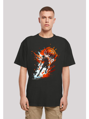 F4NT4STIC T-Shirt Basketball Splash Sport OVERSIZE TEE in schwarz
