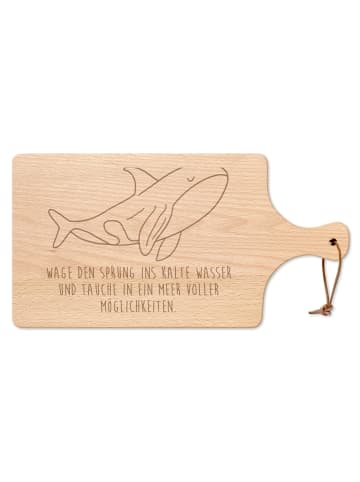 Mr. & Mrs. Panda Frühstücksbrett Orca mit Spruch in Transparent