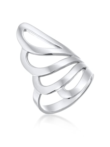 Nenalina Ring 925 Sterling Silber Wellen in Silber