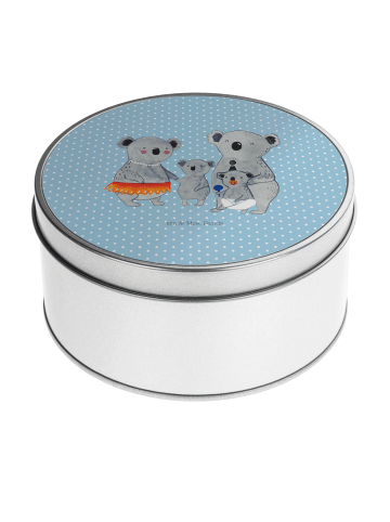 Mr. & Mrs. Panda Aufbewahrungsbox Koala Familie ohne Spruch in Blau Pastell