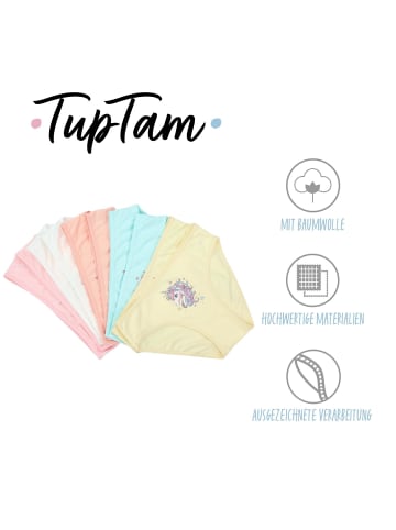 TupTam Mädchen Slips mit Aufdruck 10er Pack in grau/rosa