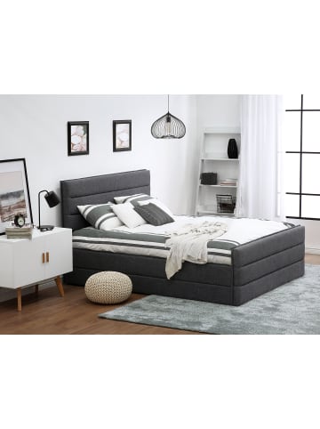 Beliani Doppelbett VALBONNE in Grau - (W) 171 x (H) 114 x (L) 216 cm