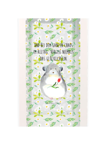 Mr. & Mrs. Panda Kerzenglas Chinchilla Blume mit Spruch in Transparent