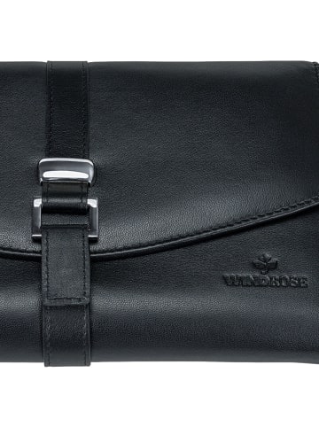 Windrose Nappa Schmuckkasten Leder 23 cm in schwarz