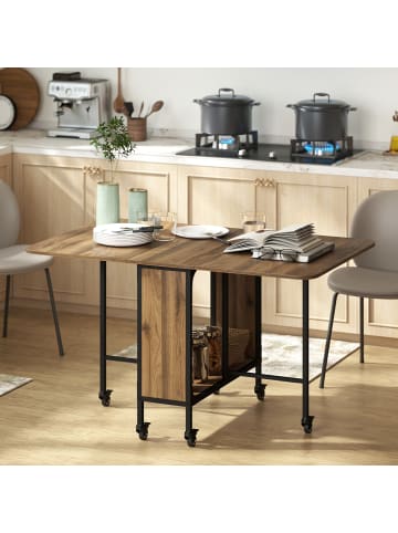 HOMCOM Esstisch in Braun 130L x 80B x 74H cm