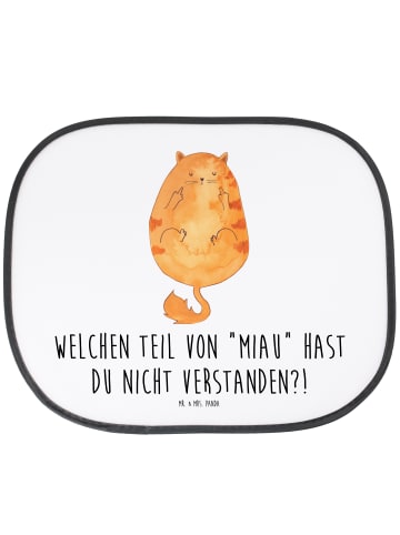Mr. & Mrs. Panda Auto Sonnenblende Katze Mittelfinger mit Spruch in Weiß