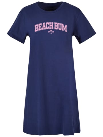 F4NT4STIC T-Shirt Kleid Beach Bum Summer Varsity Retro in lightnavy