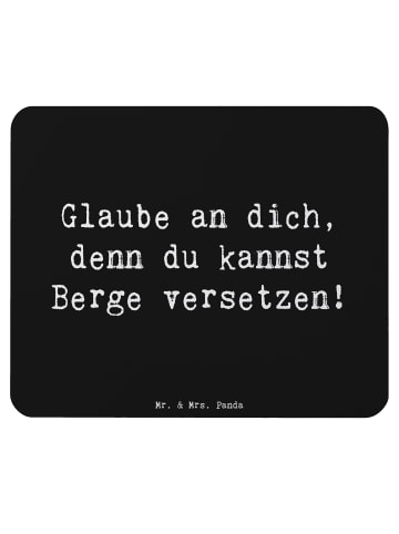 Mr. & Mrs. Panda Mauspad Spruch Selbstvertrauen stärken mit Spruch in Schwarz