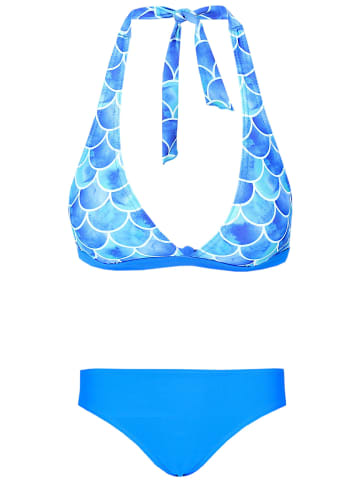 Aquarti 2tlg.- Set Bikini in blau/weiß