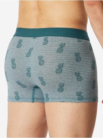 Schiesser Trunk 955 in schwarz, türkis