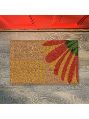 relaxdays Fußmatte "Blume" in Mehrfarbig - (B)60 x (T)40 cm