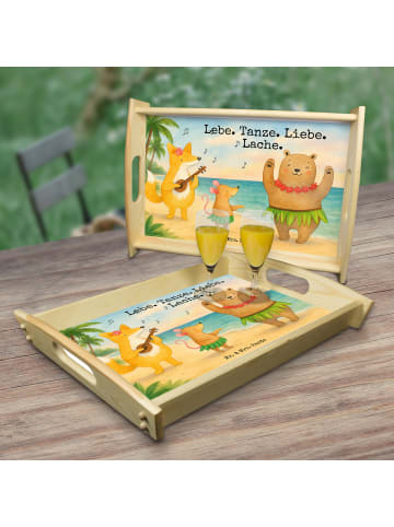 Mr. & Mrs. Panda Deko Tablett Waldtiere Aloha Design mit Spruch in Weiß