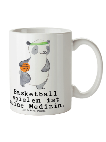 Mr. & Mrs. Panda Tasse Panda Basketball mit Spruch in Weiß