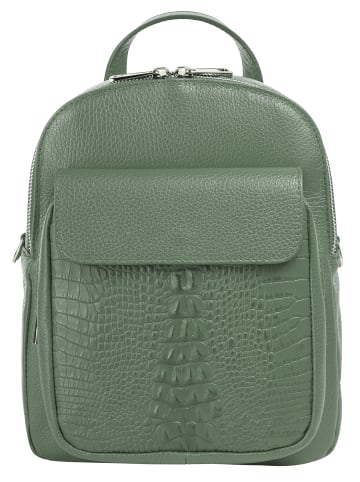 Cluty Rucksack echt Leder in grün