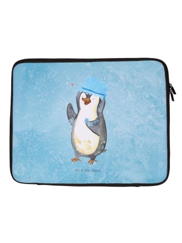 Mr. & Mrs. Panda Hülle Laptop Pinguin Duschen ohne Spruch in Eisblau