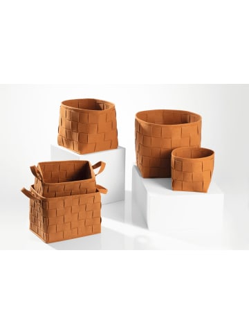 N8WERK Aufbewahrungskorb Filz 32cm rostbraun  Braun