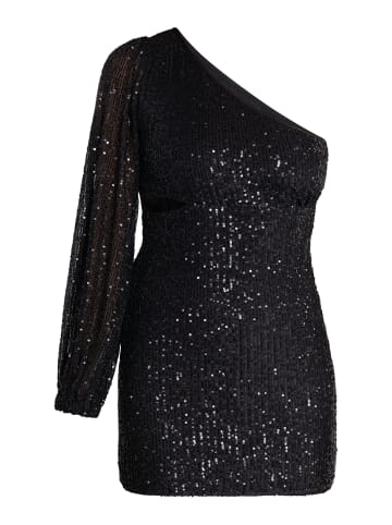 faina Damen One Shoulder-Minikleid in Schwarz