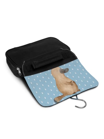 Mr. & Mrs. Panda Waschtasche Schnabeltier Mut ohne Spruch in Blau Pastell