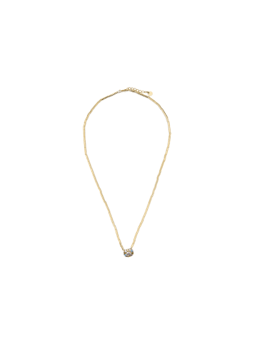 Luxenter Halskette aus 925er Sterlingsilber mit  Zirkonia-Steinen 18K Gelbgold-Finish