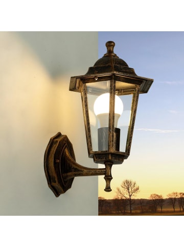 Licht-Erlebnisse Außen Wandlampe (B)17 x (H)36 cm in Kupfer AntikKupfer Antik