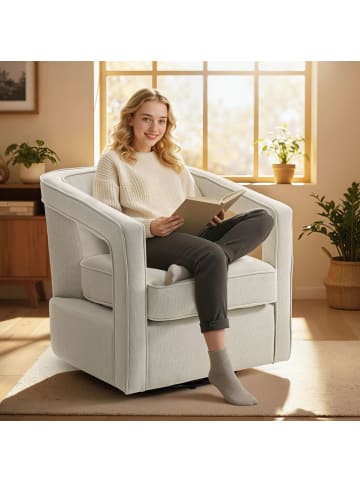 HOMCOM Polstersessel-77L x 75B x 72H cm-Beige