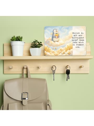 Mr. & Mrs. Panda Wandtafel Pinguin Engel Pommes Design mit Spruch in Weiß