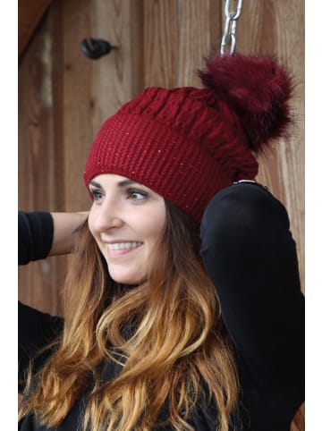 styleBREAKER Feinstrick Bommelmütze in Grau