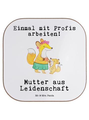 Mr. & Mrs. Panda Tischschoner Mutter Leidenschaft mit Spruch in Weiß