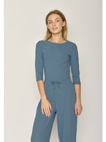 GreenBomb Longsleeve Basic in Schlammiges Blau