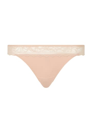 Chantelle Tanga Easy Feel Floral Touch in Beige Dore