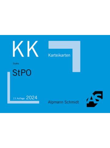 Alpmann und Schmidt Verlag Papeterie/PBS - Karteikarten StPO