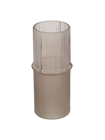 Home&Styling Collection Vase aus Glas TUBE MATTE in Grau, (B) 10,8 x (H) 25 x (L) 10,8 cm