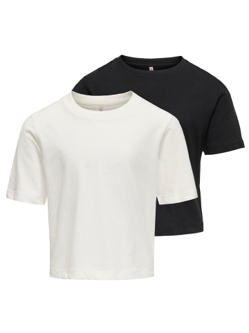 KIDS ONLY 2er Pack T-Shirts KOGREX S/S TOP JRS in black