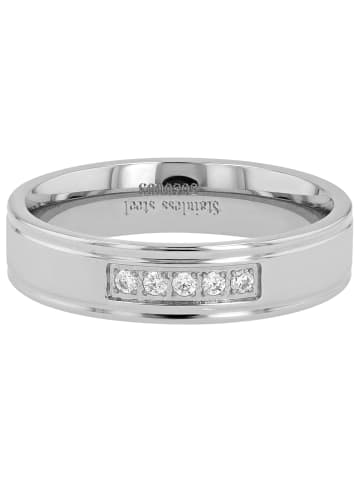 Adeliás Damen Ring aus Edelstahl in silber