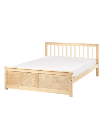 Beliani Doppelbett OLENDON in Braun - (W) 150 x (H) 82 x (L) 206 cm