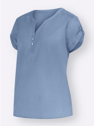 WITT WEIDEN Bluse in blue-stone-washed