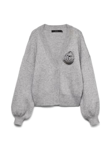 Vero Moda Strickjacke in Light Grey Melange