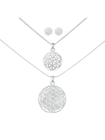 Alexander York Schmuckset FLOWER OF LIFE in 925 Sterling Silber, 6-tlg.