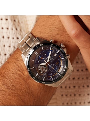 Edifice Stahl Chronograph Casio Edifice Silber
