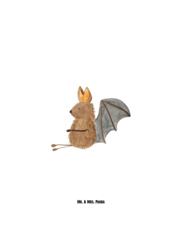 Mr. & Mrs. Panda Trinkflasche Aus Edelstahl Fledermaus Sitzen oh... in Weiß