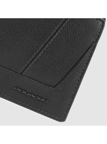 Piquadro Carl Geldbörse RFID Schutz Leder 12.5 cm in black