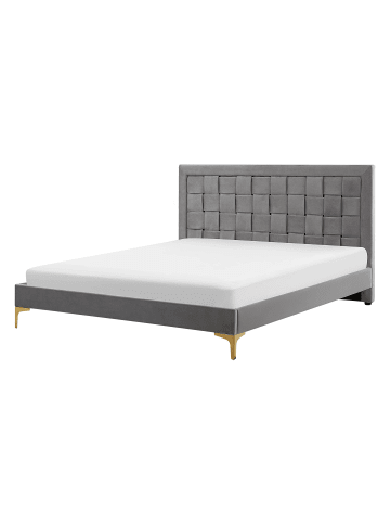 Beliani Doppelbett LIMOUX in Grau - (W) 147 x (H) 97 x (L) 213 cm