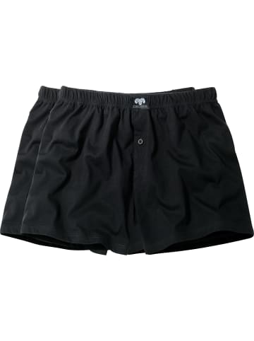 CECEBA Baumwolle, Single-Jersey Bio Boxershorts 2er-Pack in schwarz