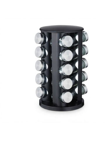 relaxdays Gewürzkarussell in Schwarz - (H)34,5 x (D)22 cm