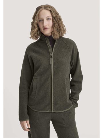 Hessnatur Fleece Jacke in tannengrün