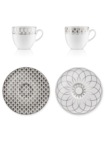 VOLA Set " First.Platin Kaffeetassen " in Muster 002 + 004
