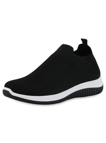 VAN HILL Slip Ons Alyssa in Schwarz Weiss