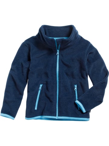 Playshoes Fleece-Jacke farbig abgesetzt in Marine