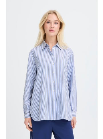 b. young Langarm BYHANIO Regular fit in HANIO STRIPE DELLA ROBBIA BLUE